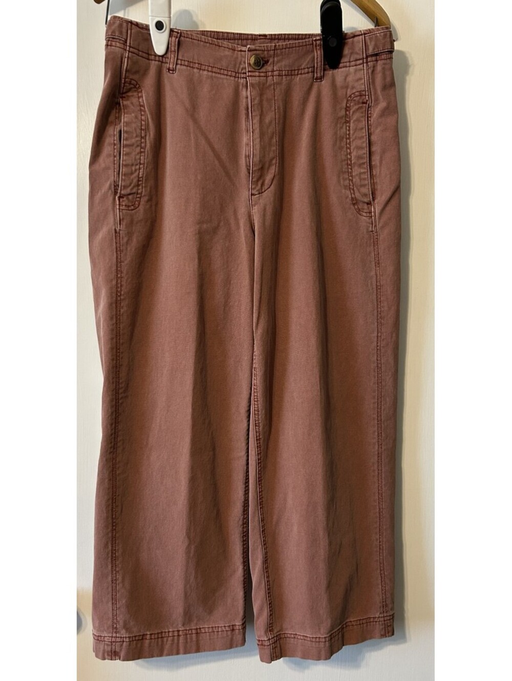 Old Navy Rose Dusty Pink Jeans, Wide legs, size 10 heavy cotton